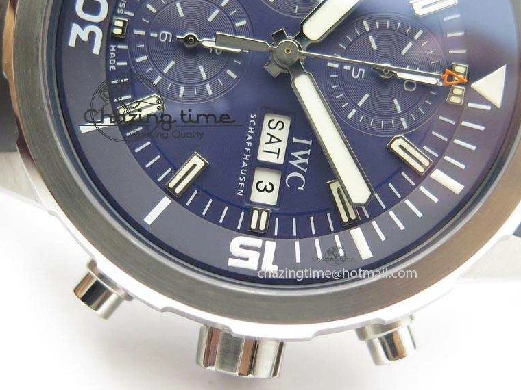 MIROTIME 0512 Aquatimer Chrono IW376803 V6F 1:1 Best Edition Blue Dial On Rubber Strap A WellDesigned 7282